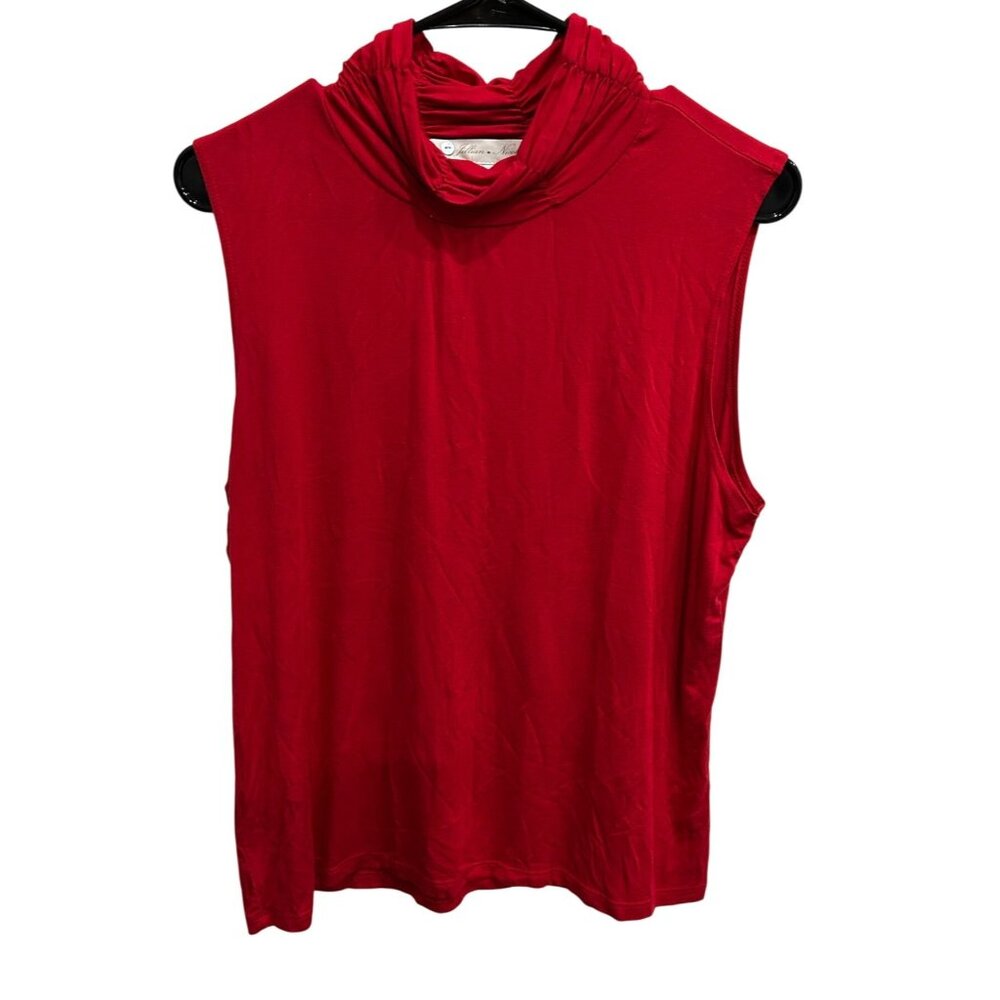 Jillian Nicole Red Sleeveless Cowl Neck Top Sz XL
